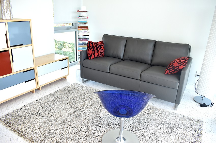 Upstairs there are multiple seating areas.