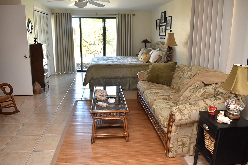 The guest suite has its own entrance.