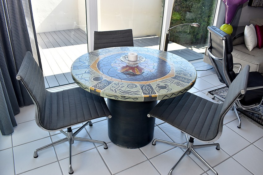 All the furniture in the home is from the previous owners.