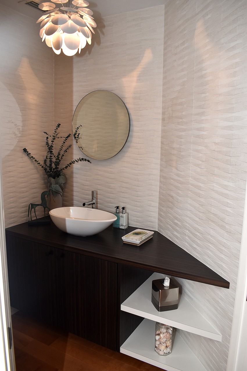 The Gorins recently remodeled the guest bathroom.