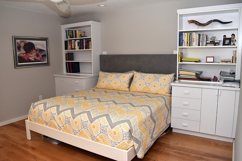 The second bedroom in the home is for the Gorin’s guests.