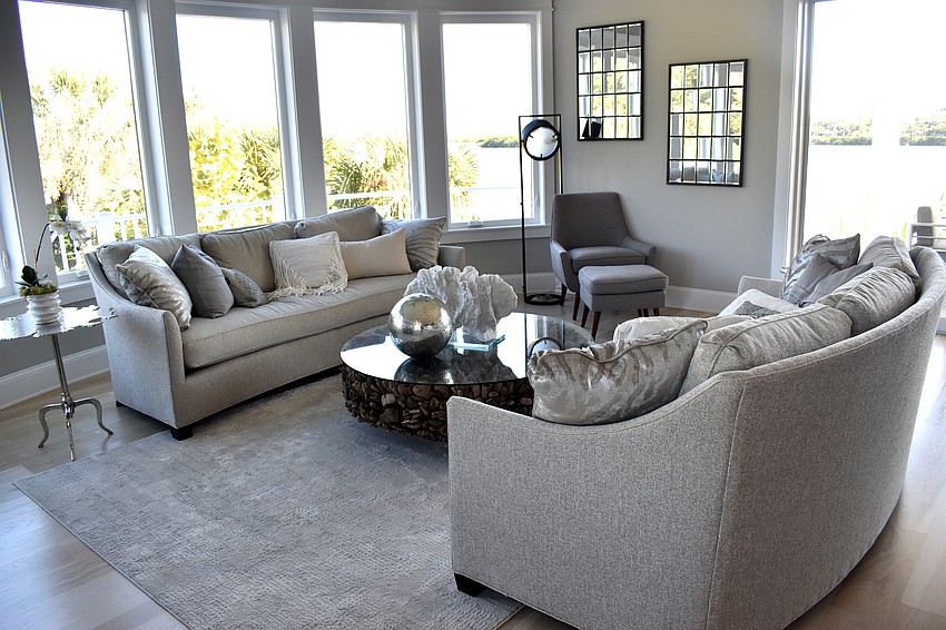 The interior of the home is decorated with neutral shade and gets plenty of natural light.