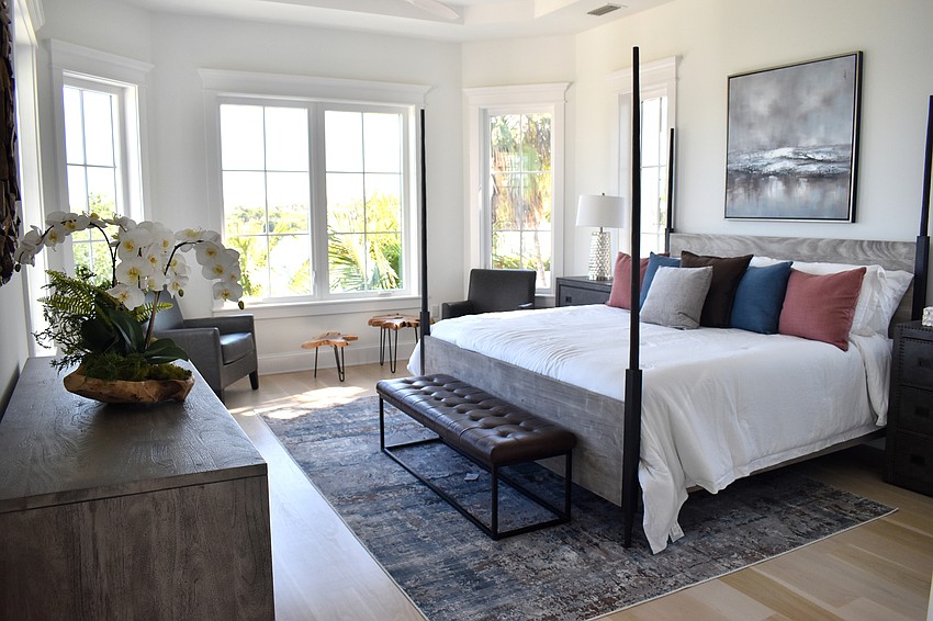 The home has five bedrooms.