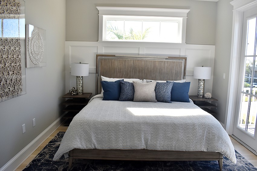 There are five bedrooms throughout the house.