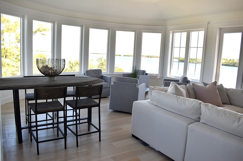 On the top floor, a second living area is open for entertaining or for guests to use.