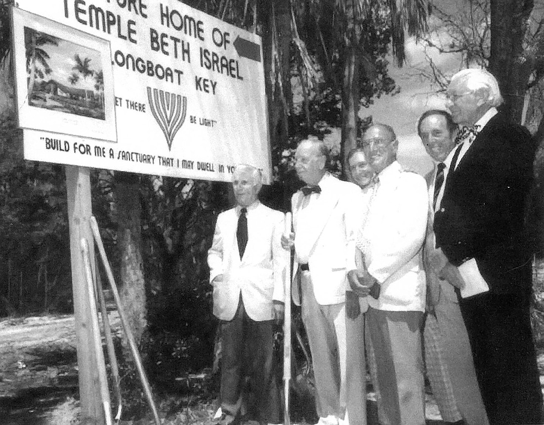 Early temple leaders at the congregation&#39;s groundbreaking in May 1983. Courtesy photo