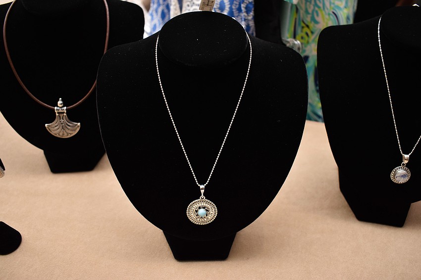 New and vintage jewelry was  set up for purchasing.