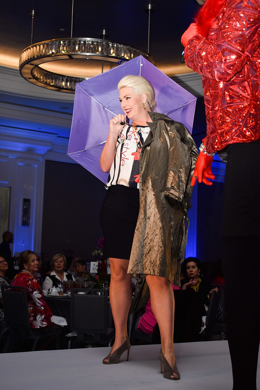 The first portion of the show included outerwear and umbrellas.