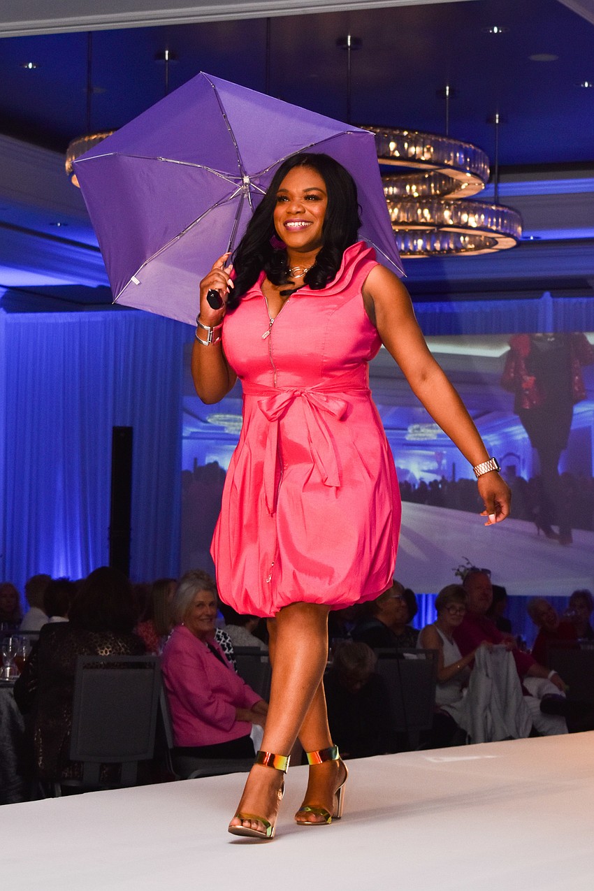 The first portion of the show included outerwear and umbrellas.