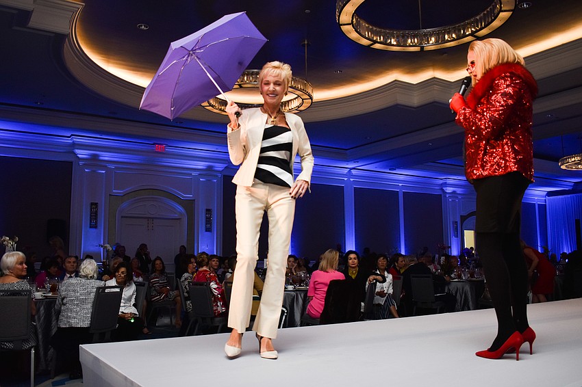 The first portion of the show included outerwear and umbrellas.