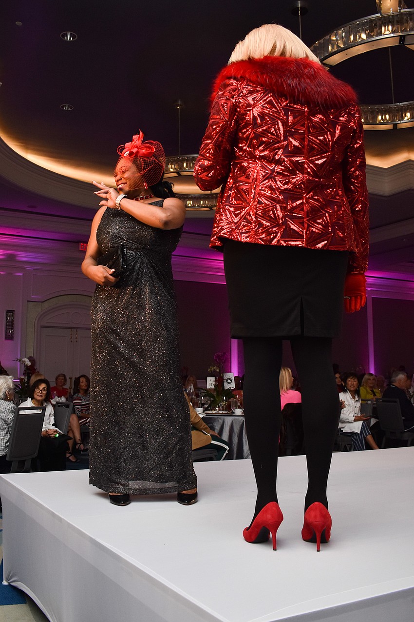 The show ended with evening wear.