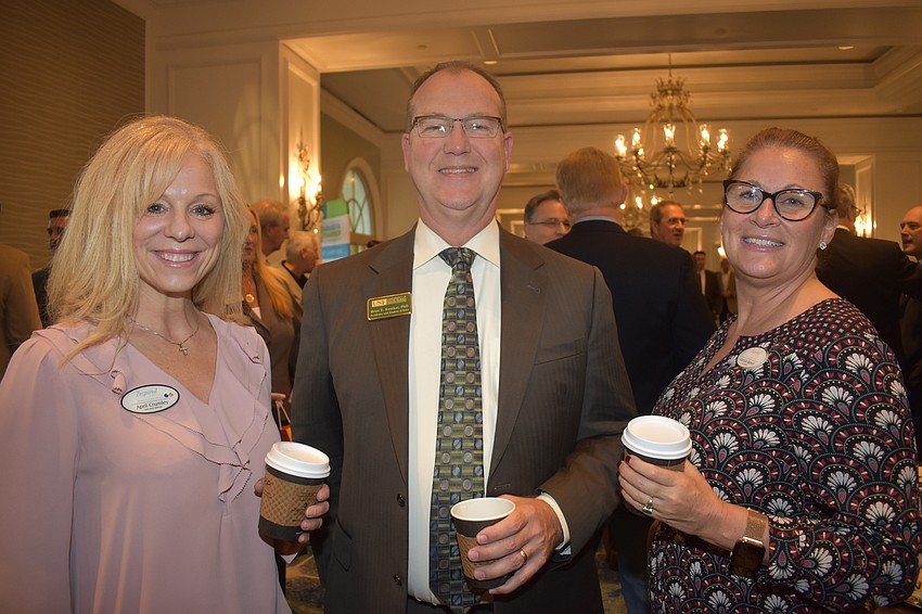 Inspired Living's April Crumley, University of South Florida's Brett Kemker and Inspired Living's Patricia Barrett