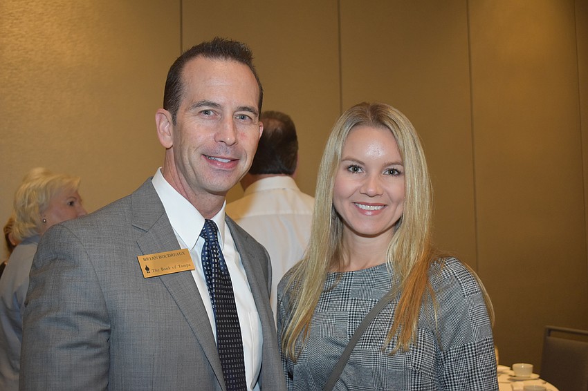 Bank of Tampa's Bryan Boudreaux and Siesta Key Physical Therapy's Kristy Ochsendorf