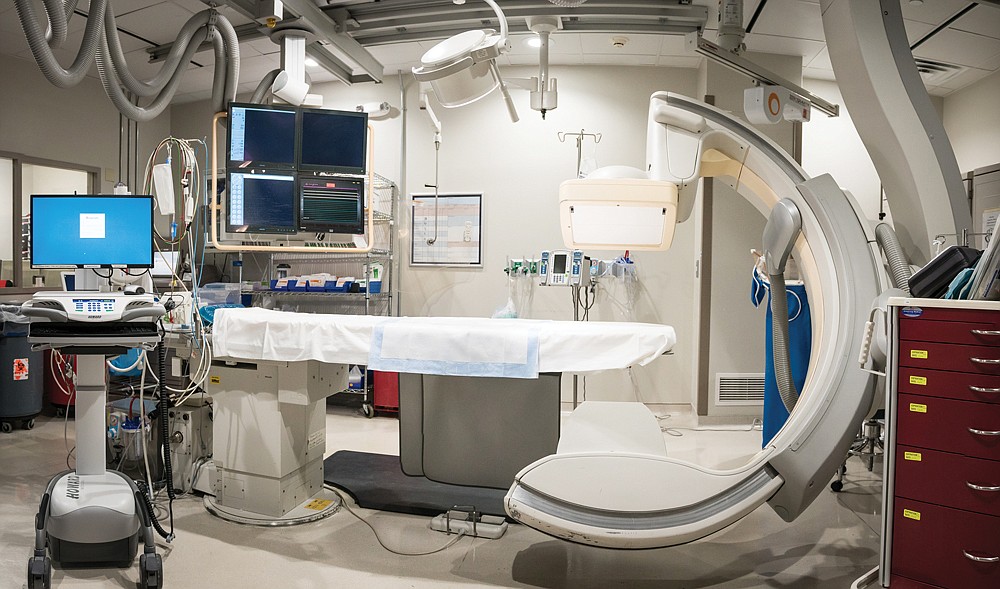 This phase of the renovation includes the construction of a second cardiac catheterization lab mimicking the existing one shown here. The newly constructed lab will be finished by the end of first quarter of the year.