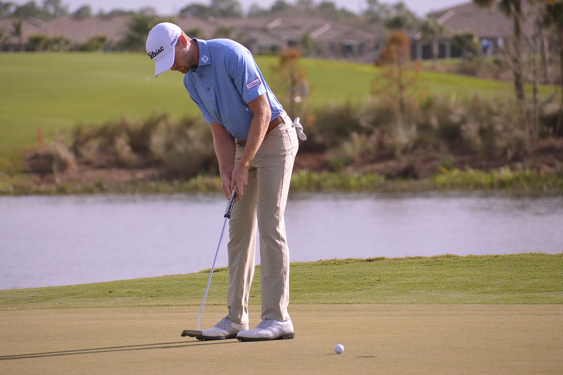 Danny Walker shot seven under par during the LECOM Suncoast Classic&#39;s second round, but missed the cut.