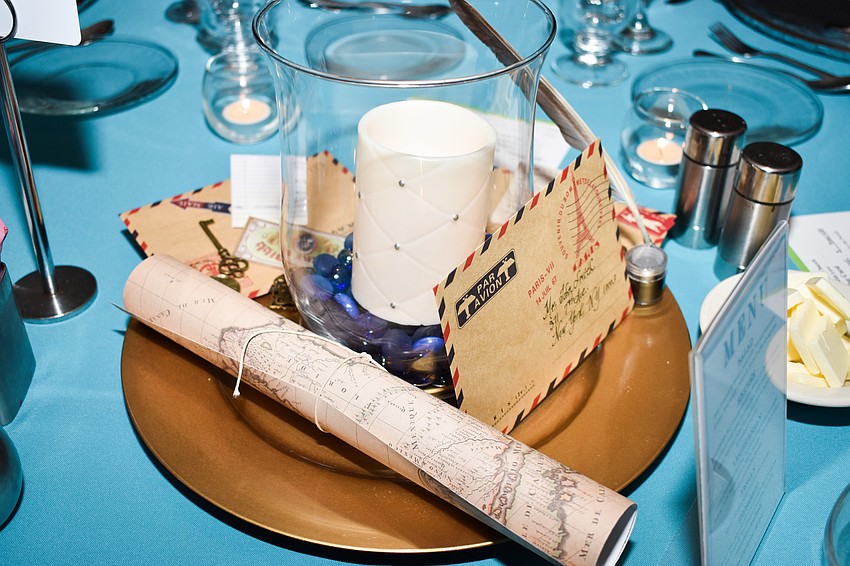 The centerpieces had multiple pieces to them.