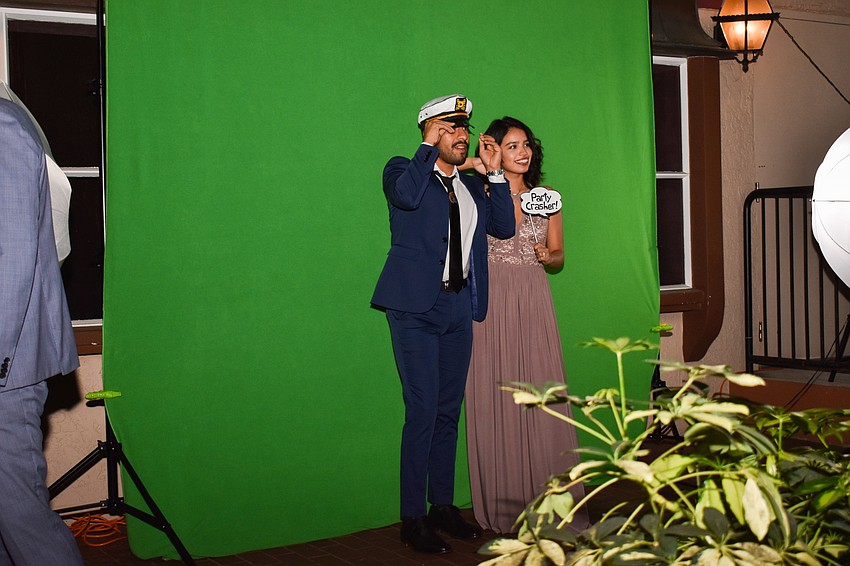 The Tap Snap Photo booth kept guests busy during cocktail hour.