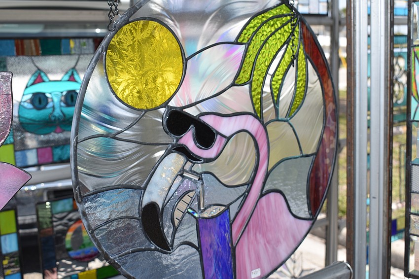 Classic Glass Studios makes stained glass to fit a Florida theme.