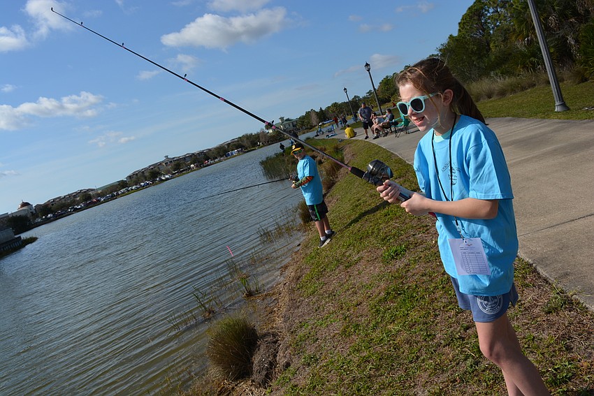 Peyton Walter, 10, was visiting from Ohio.