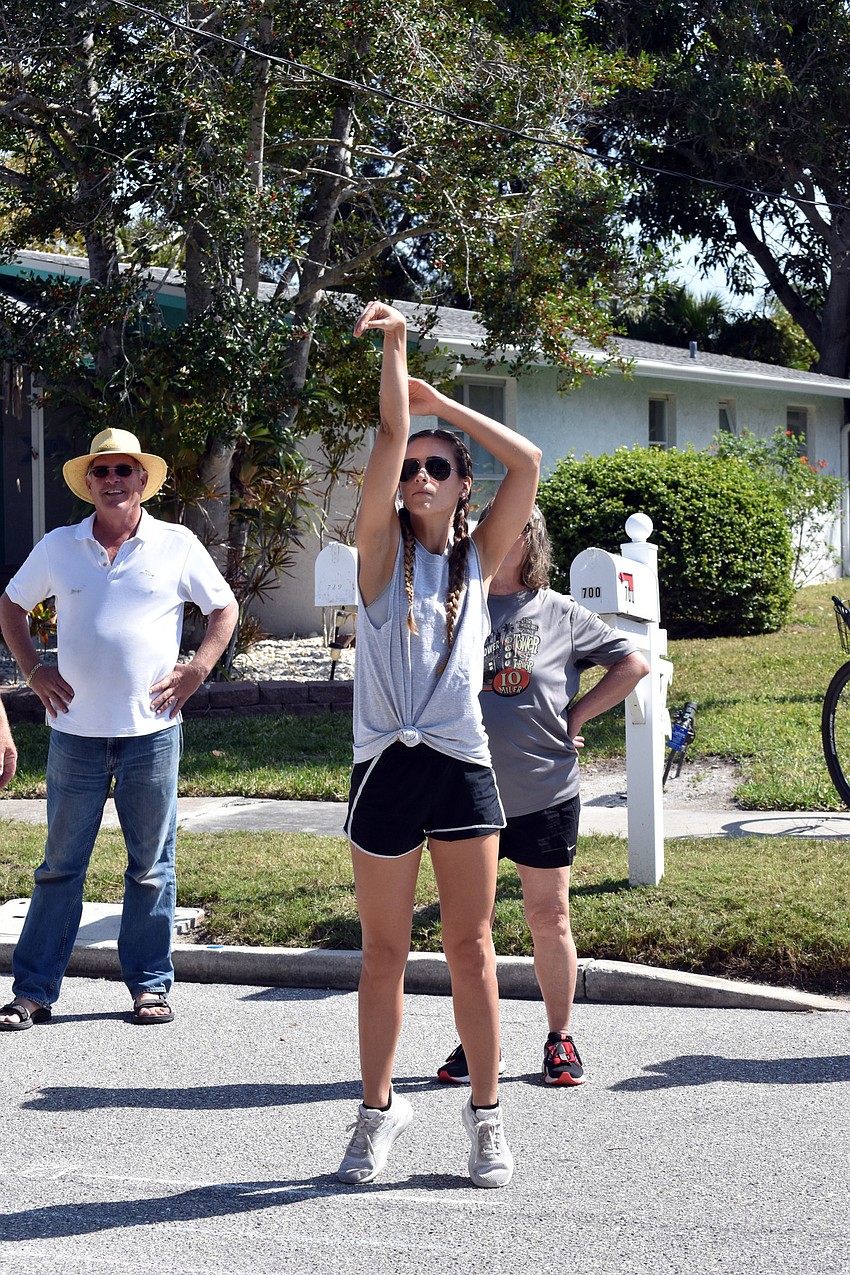 Taylor Wilson sinks a basket during the Village Olympics.