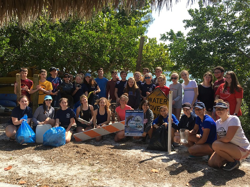 The group collected 150 pounds of trash.