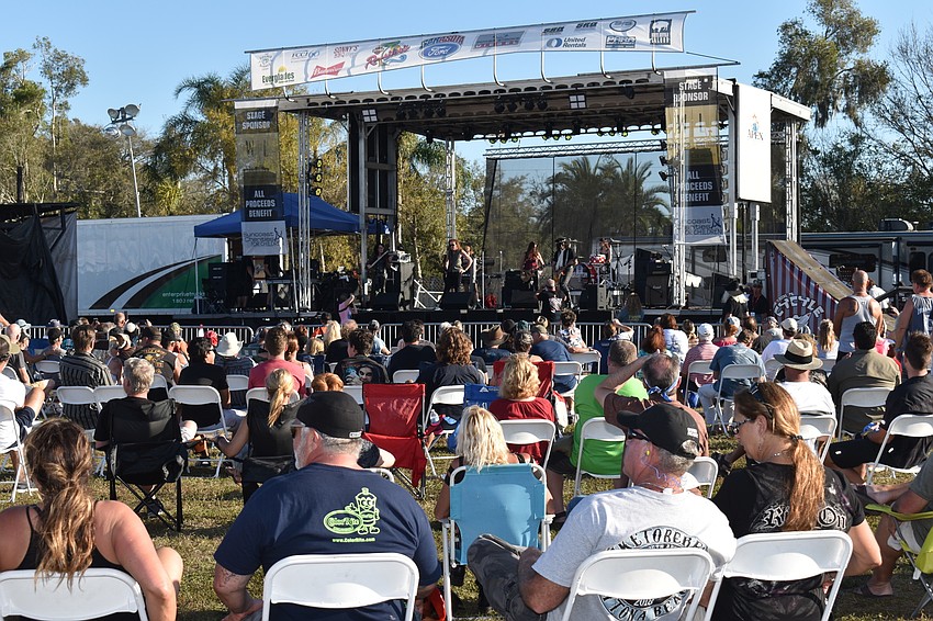 The motorcycles weren't the only attraction to the festival, there was also live music.