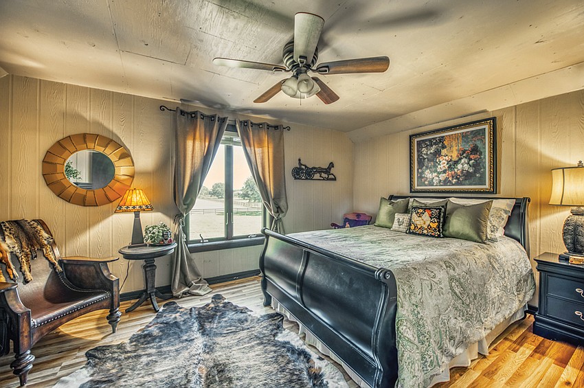 The barn features a two-bedroom apartment, which can serve a variety of uses.