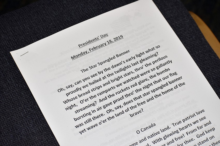 Singers received packets with song lyrics as they arrived.