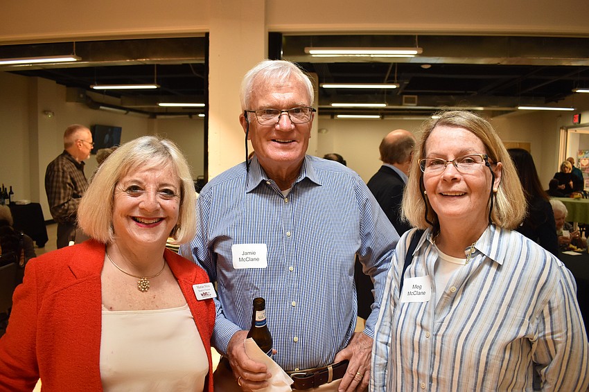 WBTT Board of Trustees Chairwoman Marian Moss with Jamie and Meg McLane