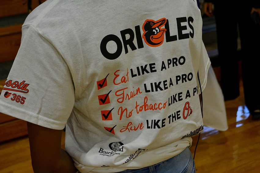 Many Booker Middle School students wore their 