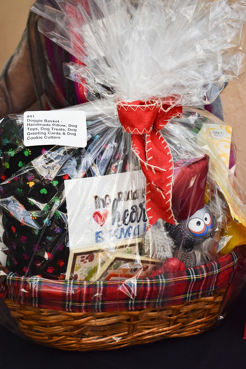 Several baskets were donated to (and given out in) the chance raffle.