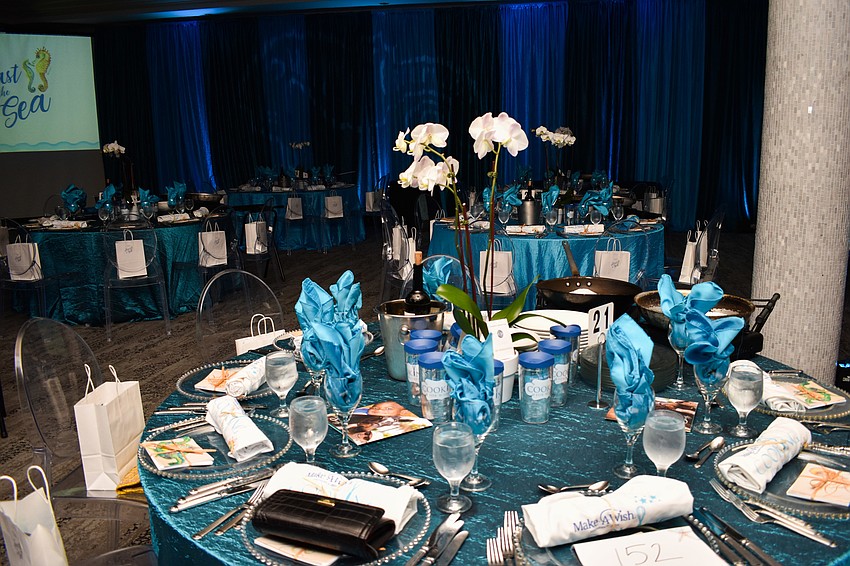 Michael's On East radiated blue.