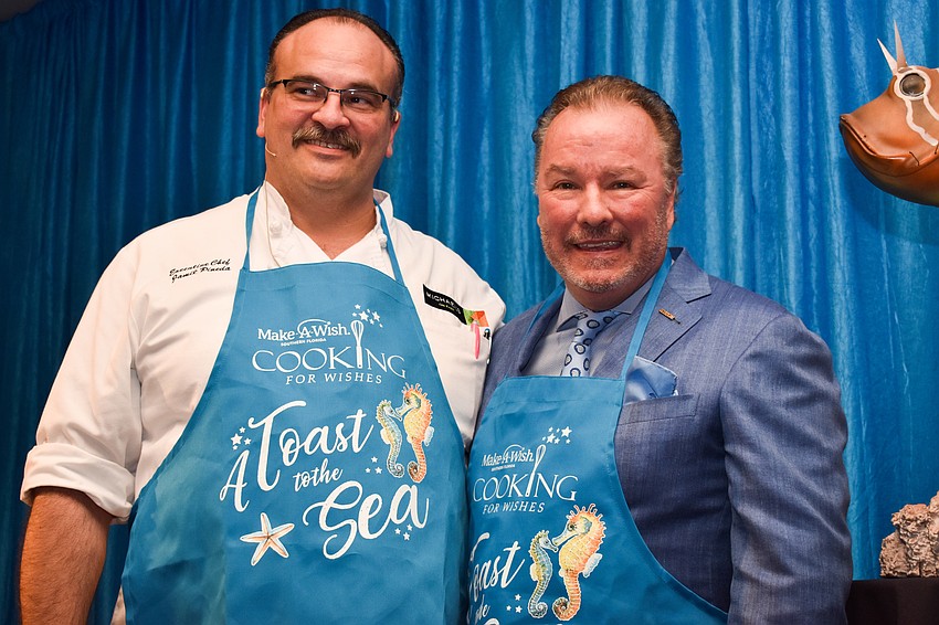 Michael's On East Executive Chef Jamil Piñeda and Co-Host Michael Klauber