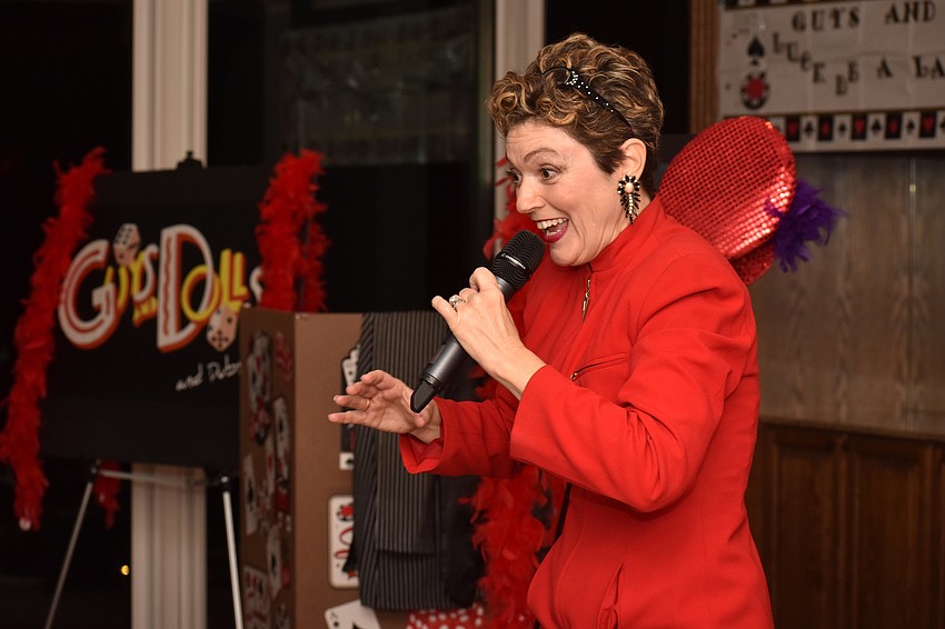 Connie Scardelli performs “Guys and Dolls” for residents.