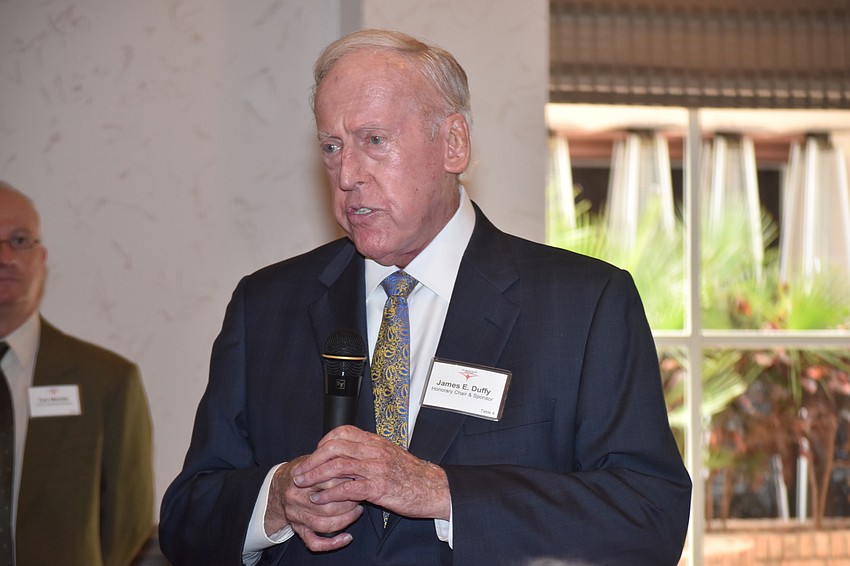 James Duffy, the honorary chair of the event, spoke a few words of why it's important for everyone to be literate.