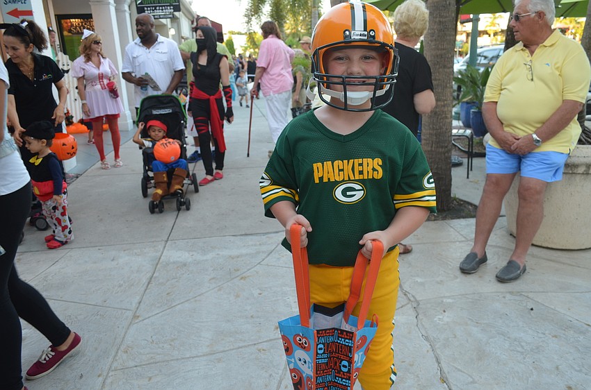 Kyle Clerkin, 7, as a Green Bay Packer