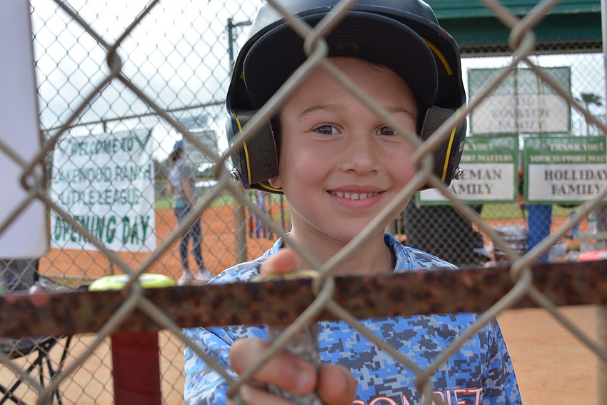 Lakewood Ranch Little League's Levi Johnson is eager to hit the ball.