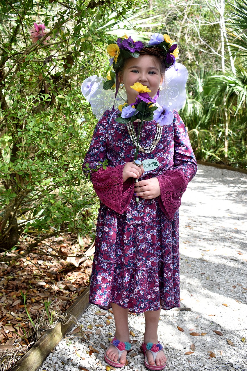 Ava Cartwright is all smiles as she goes on a fairy scavenger hunt.