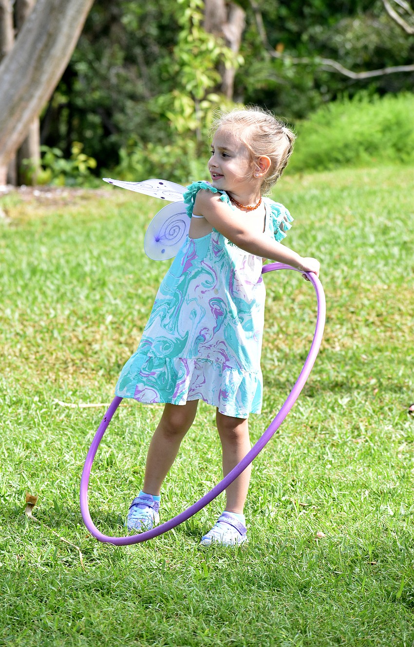 Marlee Holter takes a turn hula hooping.