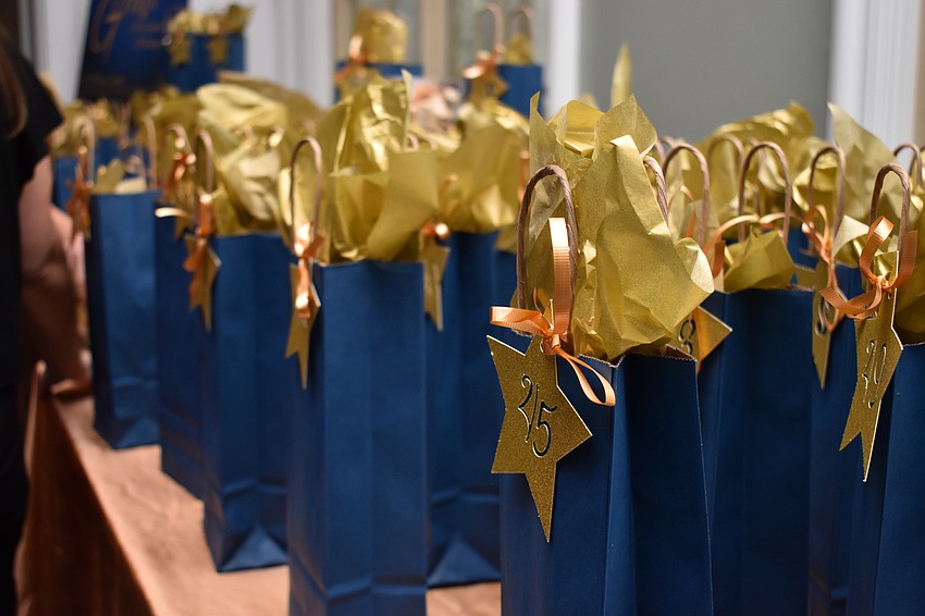 Guests paid $25 to participate in the wine grab.