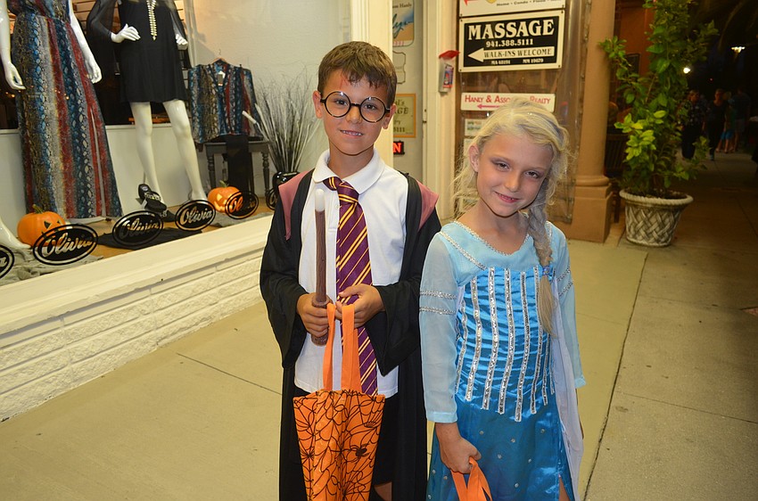 Jack Keenan, 7, as Harry Potter, and sister Lilly, 7, as Elsa from “Frozen”