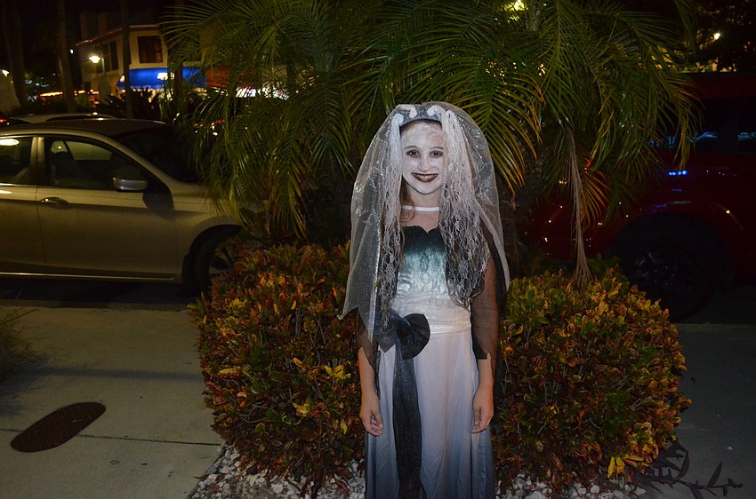 Katie Lukas, 9, as a zombie bride
