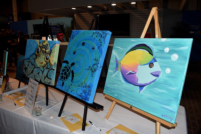 Paintings by Easterseals Southwest Florida clients were part of the silent auction.