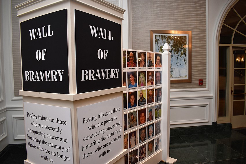 The Wall of Bravery paid tribute to people currently battling cancer as well as those who have died.