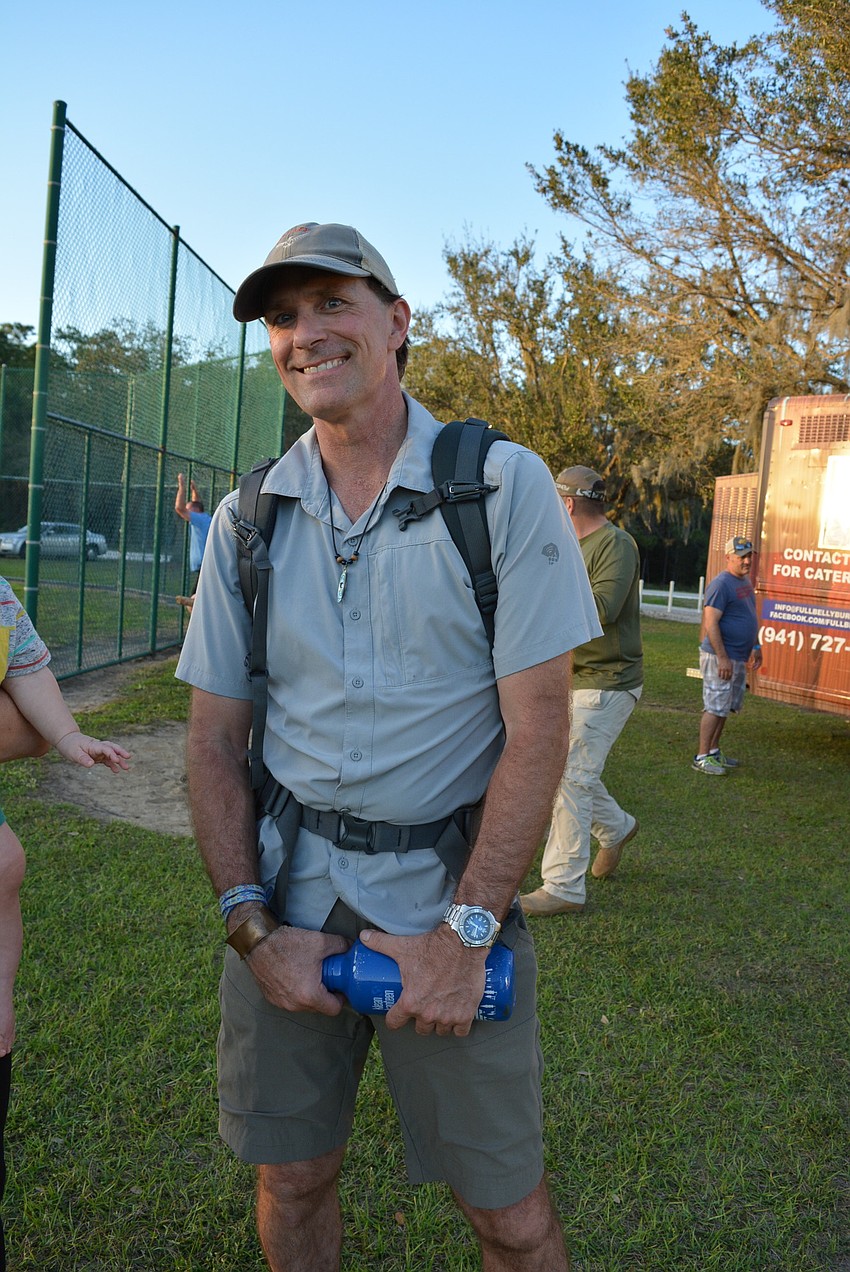 Brian Luther, of Ripple Adventures, lead a nighttime nature walk.