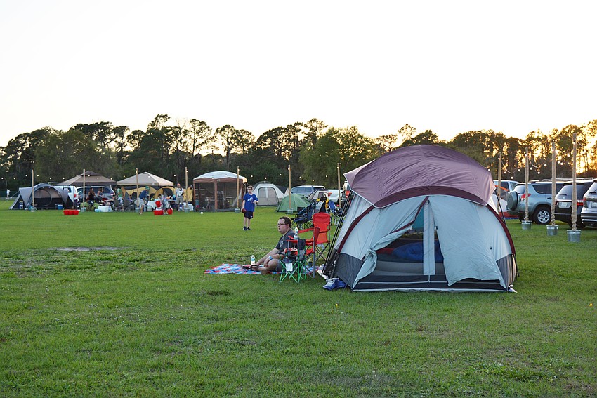 More than 40 families circled the fields at Greenbrook Adventure Park with their tents.