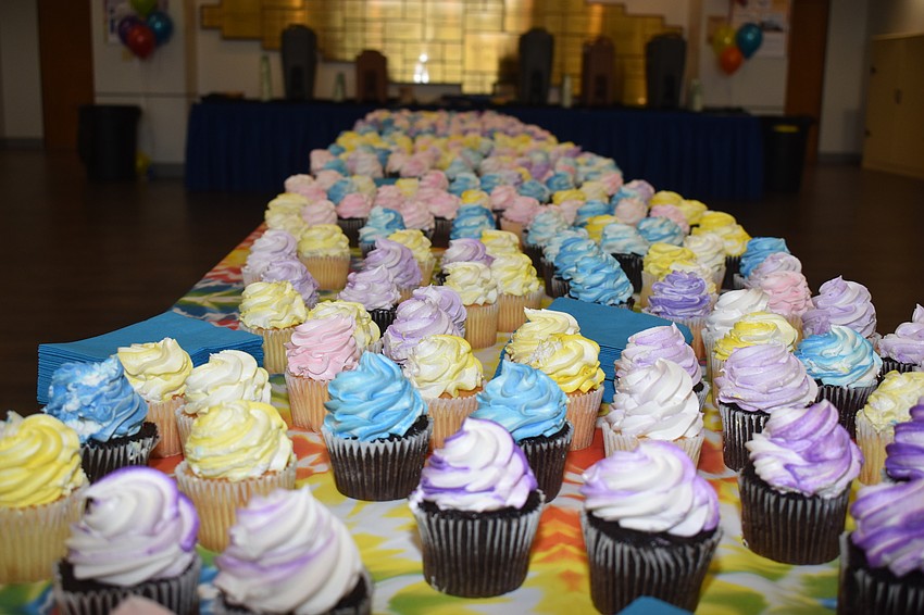 Attendees were given a cupcake on the way out.