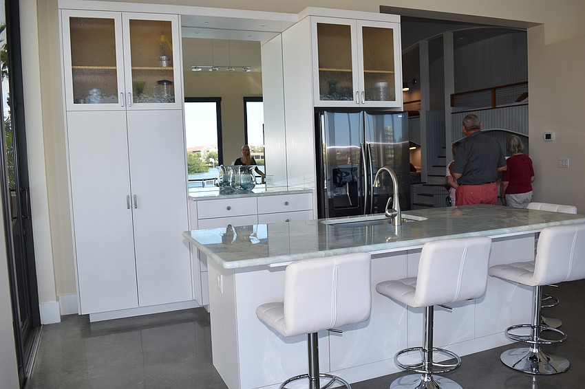 The house on Hollywood Boulevard had a spacious guest house kitchen.