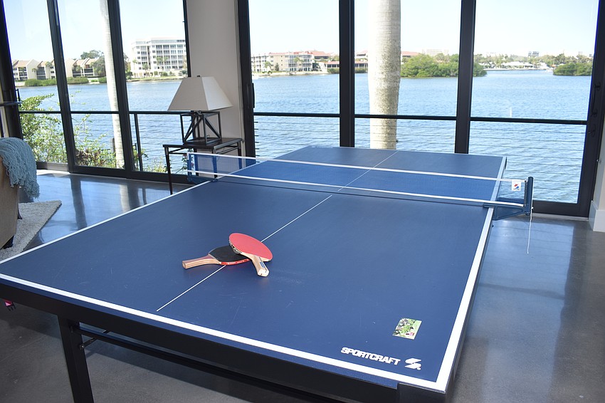 Guests at the Hollywood Boulevard house could play ping pong while getting a glimpse of the bay.