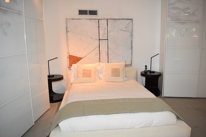 The master bedroom in the Round House is the only bedroom in the house.